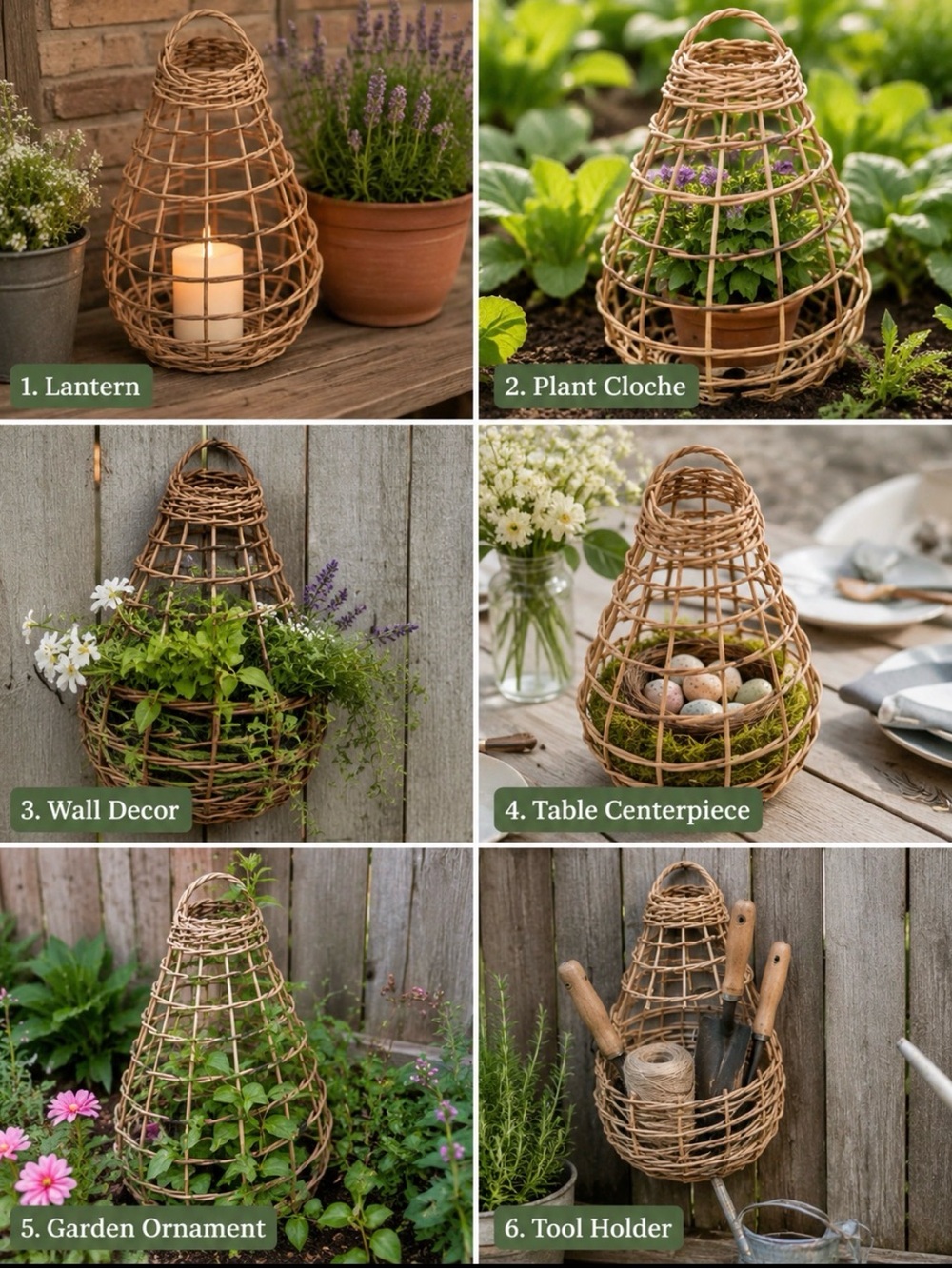 Handwoven Natural Rattan Decorative Basket - Tan